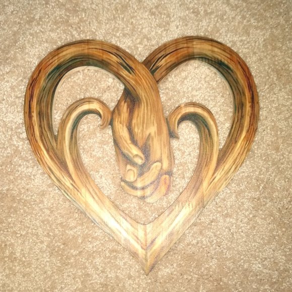 Other - Wall decor- heart with holding hands